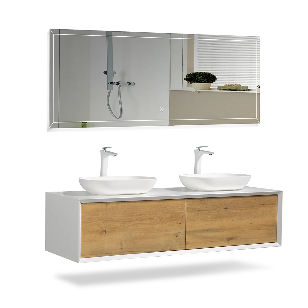 63" Double Sink Floating Bathroom Vanity