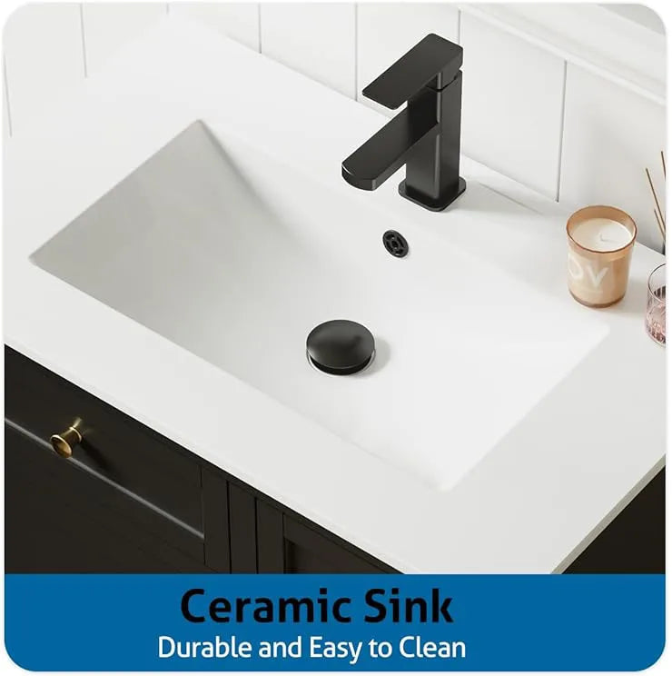 30"/36" Shaker Style Double-Door Bathroom Vanity