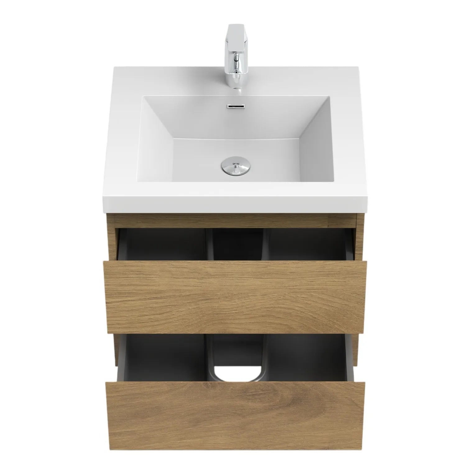 24" Floating Bathroom Vanity with Resin Sink