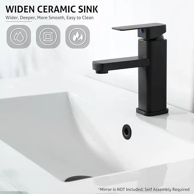 30"/36" Shaker Style Double-Door Bathroom Vanity