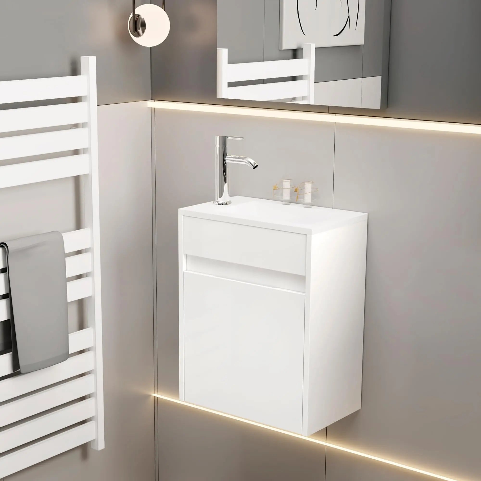 16" Floating Bathroom Vanity with Sink