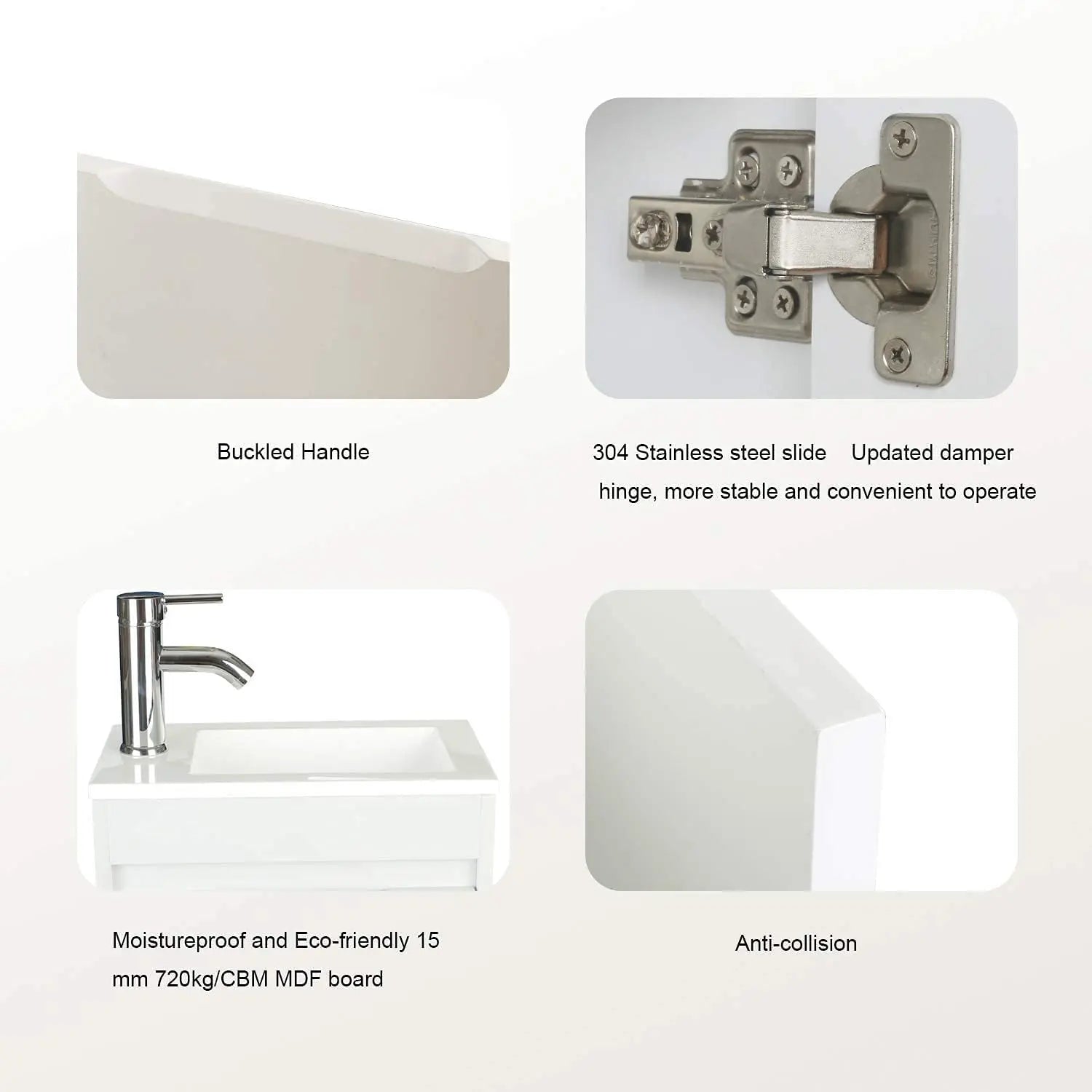 16" Floating Bathroom Vanity with Sink