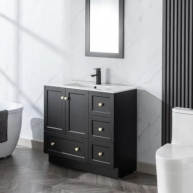 30"/36" Shaker Style Double-Door Bathroom Vanity