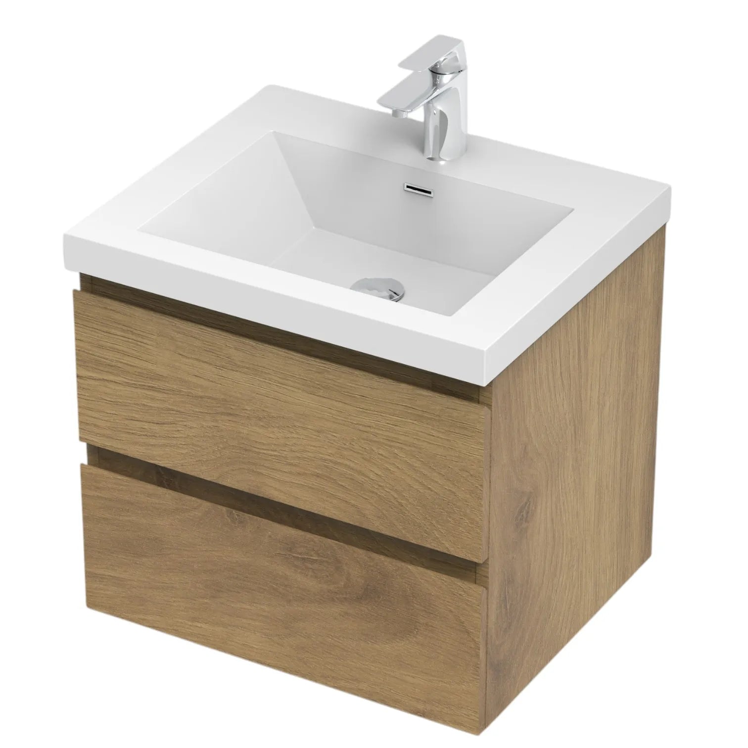 24" Floating Bathroom Vanity with Resin Sink