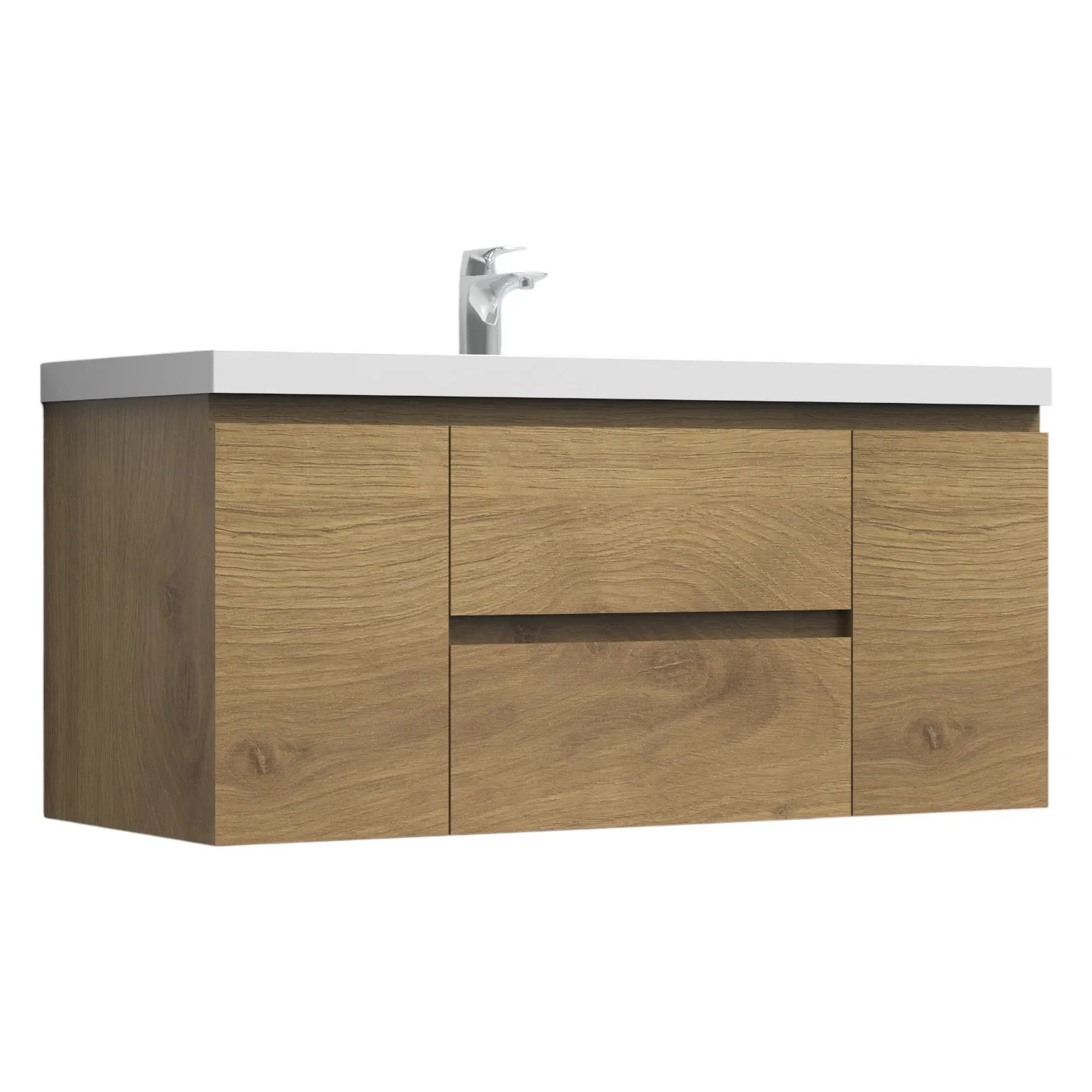60" Andean Oak Floating Double Vanity