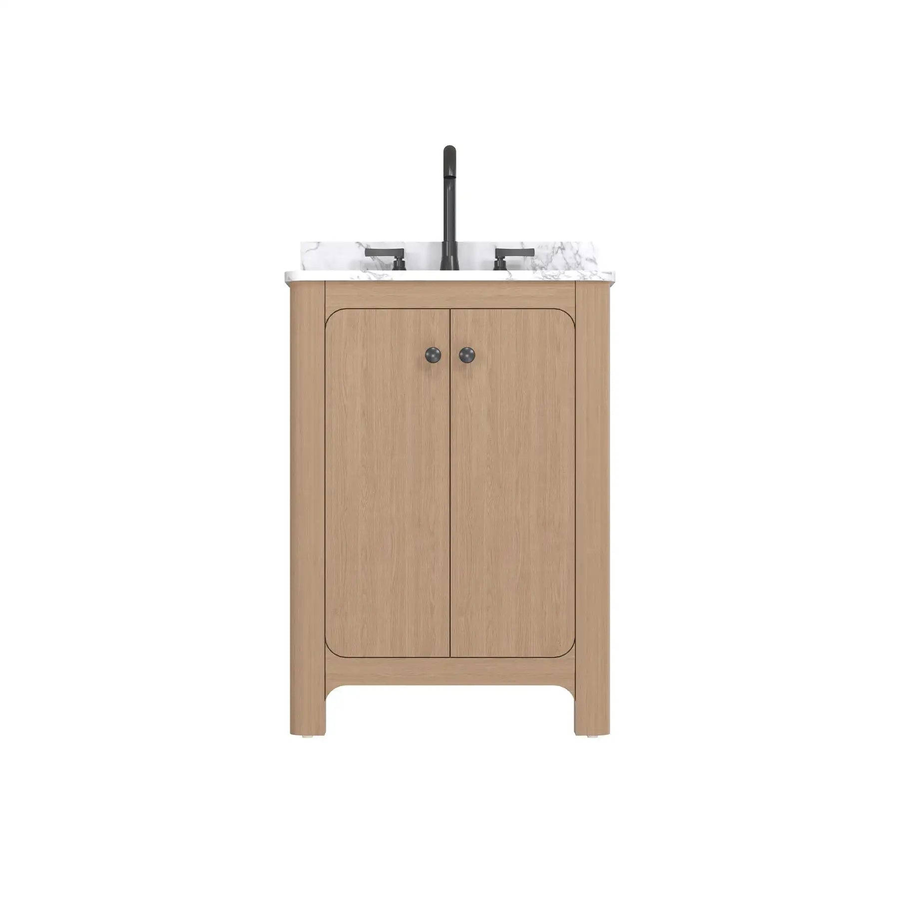 Freestanding Curved Single Bathroom Vanity