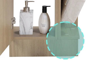 16" Small Bathroom Vanity – Natural Ash