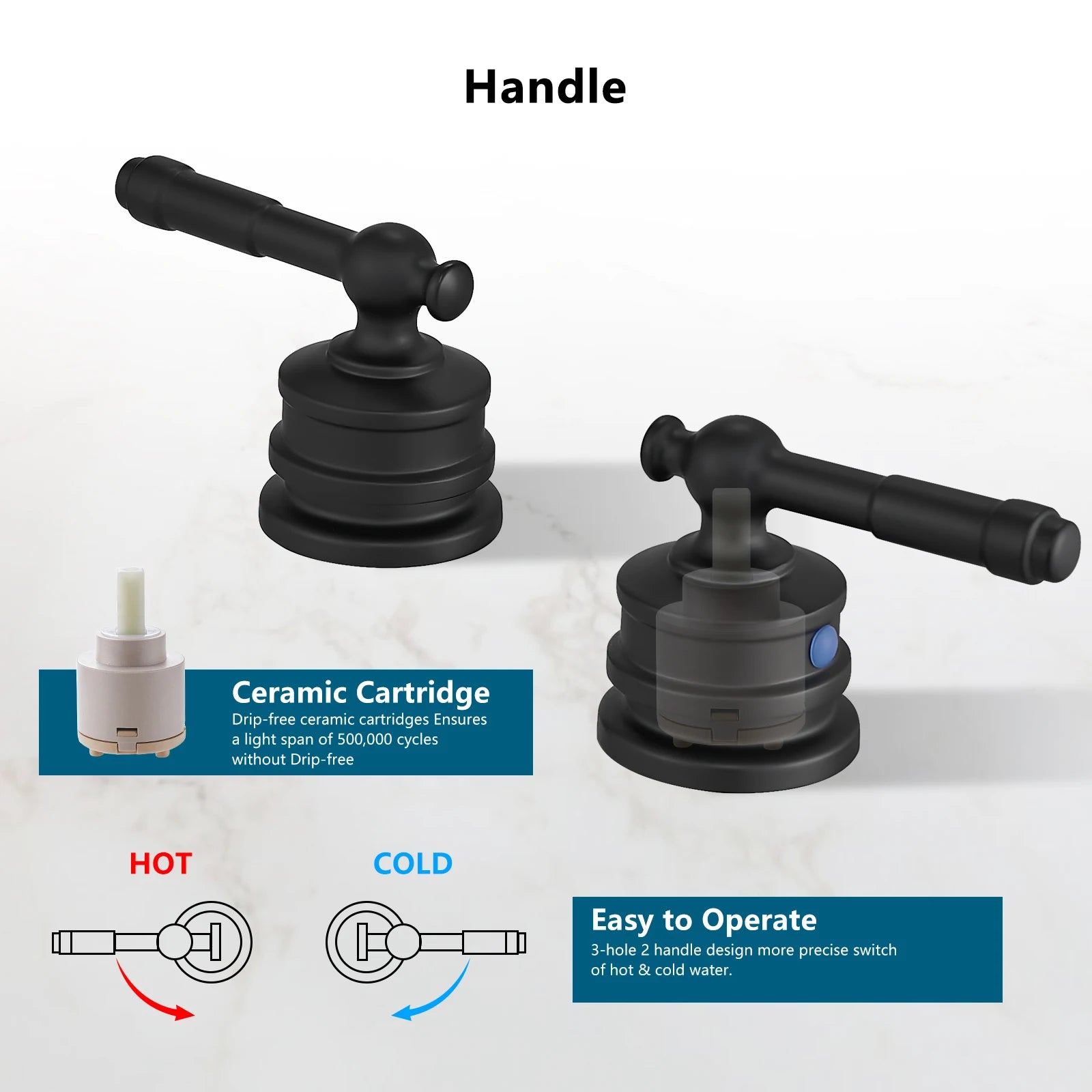 8" Widespread Dual Handle Lavatory Faucet