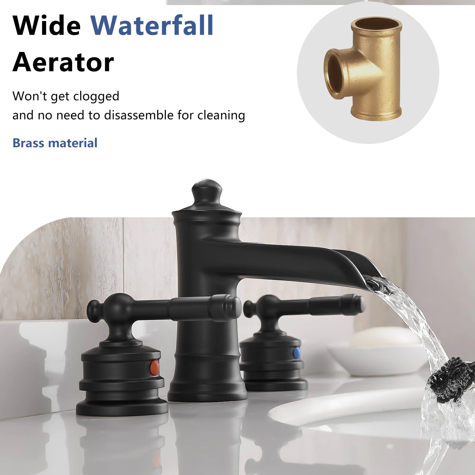 8" Widespread Dual Handle Lavatory Faucet