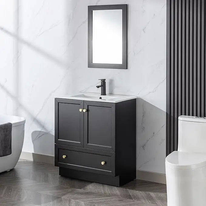 30"/36" Shaker Style Double-Door Bathroom Vanity
