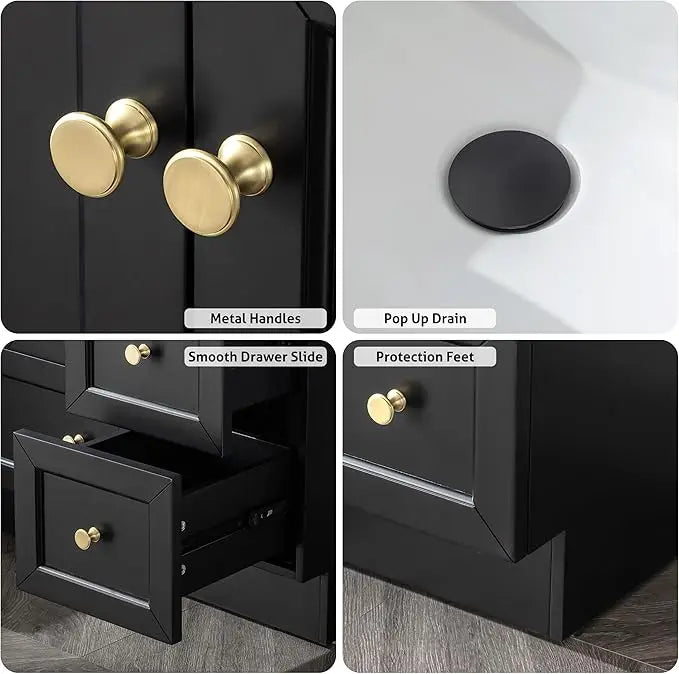 30"/36" Shaker Style Double-Door Bathroom Vanity