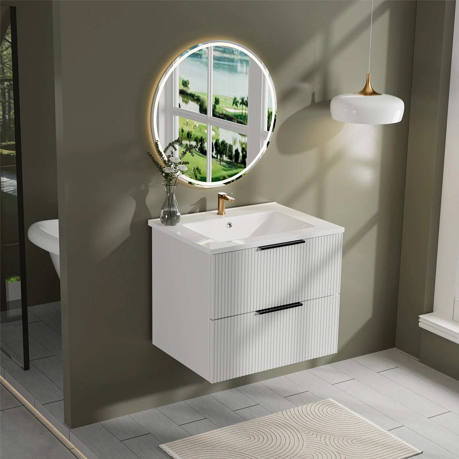 Floating Bathroom Vanity with Sink