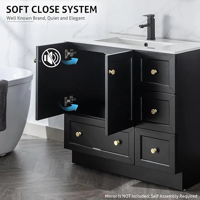 30"/36" Shaker Style Double-Door Bathroom Vanity