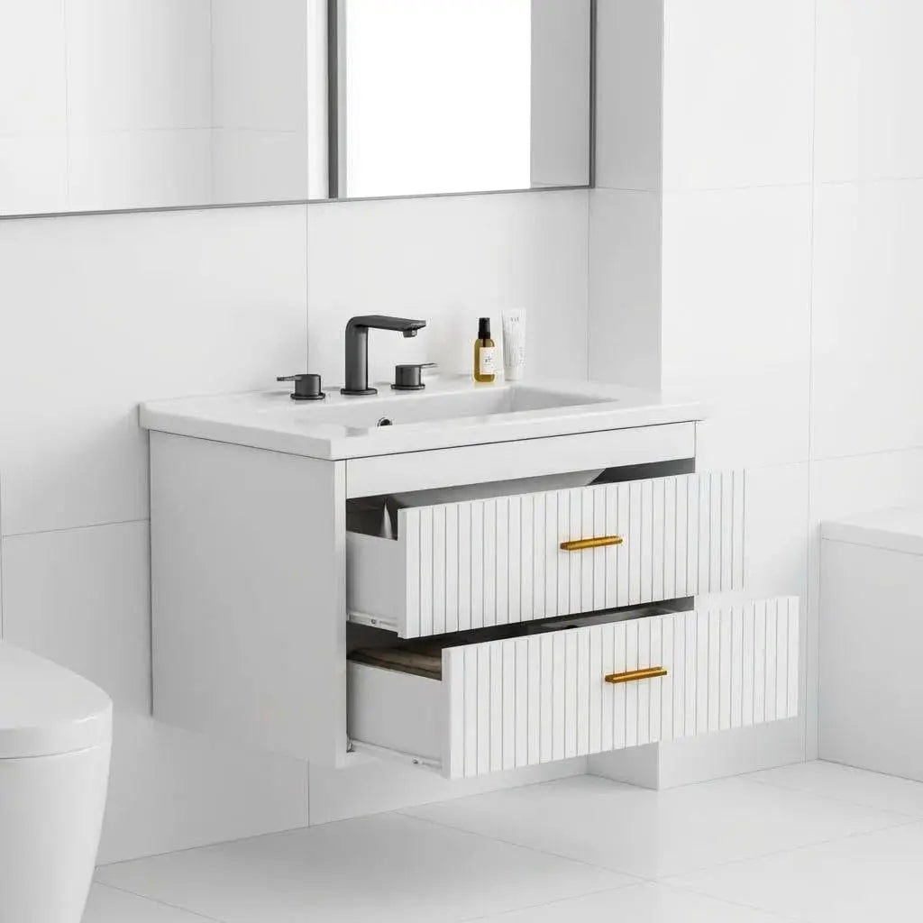 Floating Bathroom Vanity with Sink and 2 Soft-Close Drawers