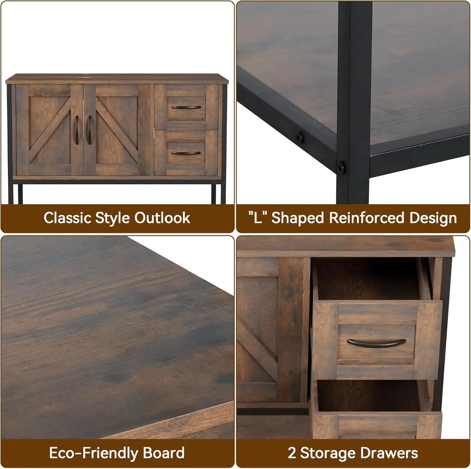 36" Rustic Farmhouse Bathroom Vanity with Ceramic Vessel Sink