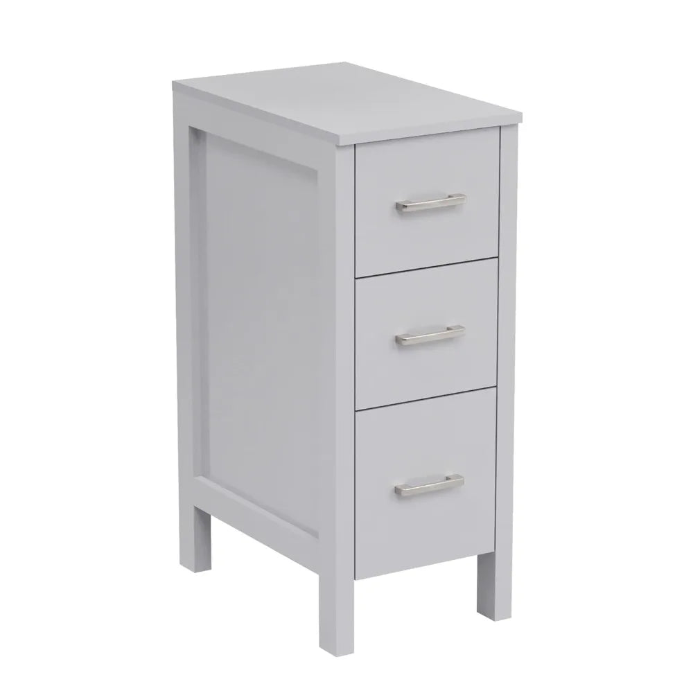 36" Grey Bathroom Vanity with Vessel Sink and Side Drawers