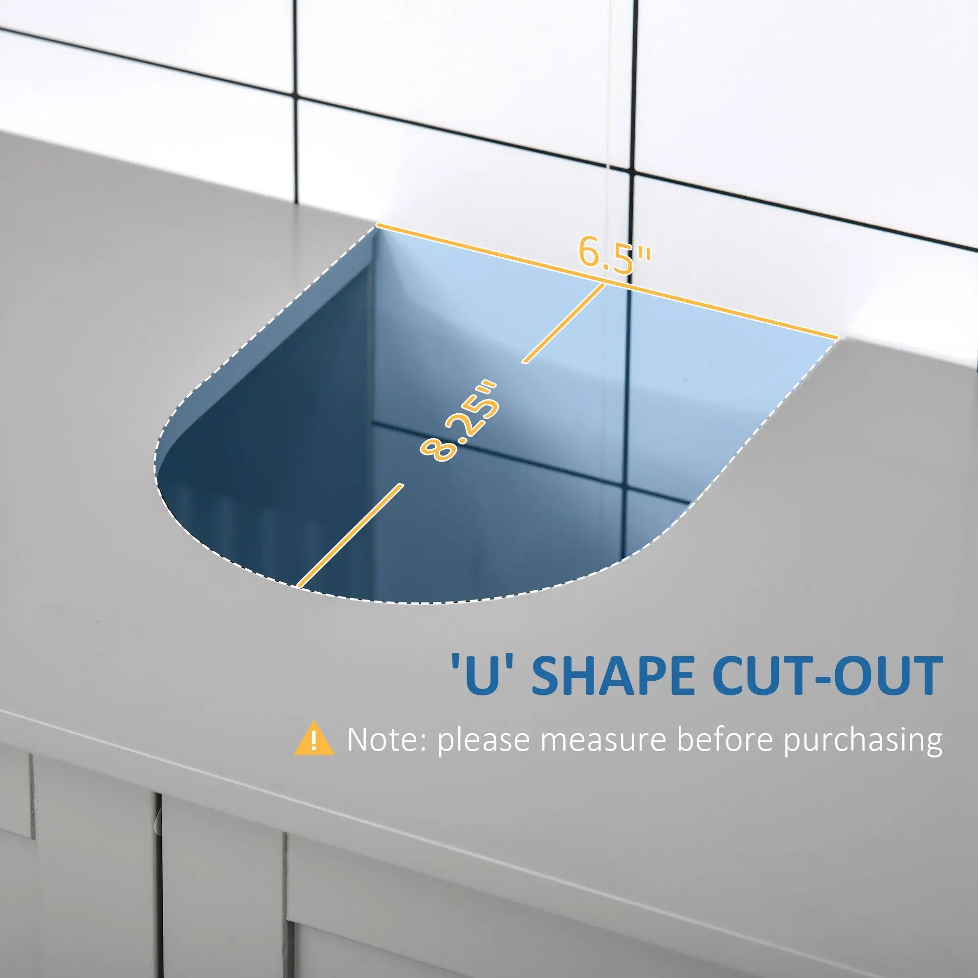 Grey Pedestal Sink Cabinet with 2 Doors & Adjustable Shelf